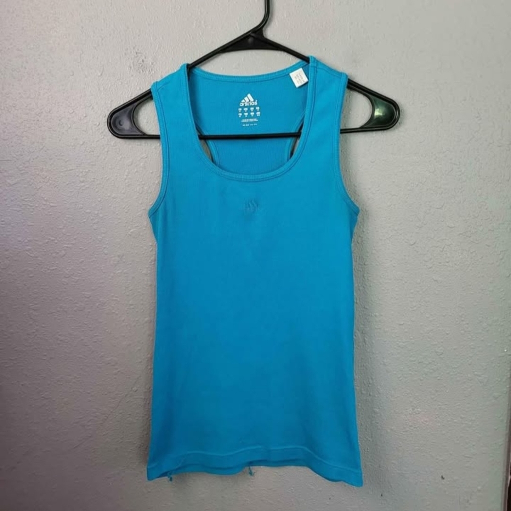 Adidas Blue Racerback Tank Top Women's Size Medium
